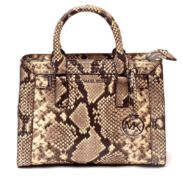 Michael kors python/snake print studded crossbody - Picture 2 of 6